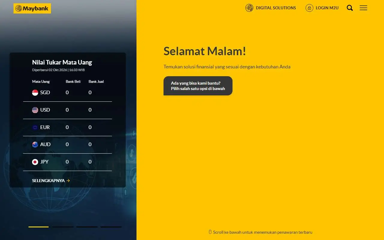 Tampilan website resmi Maybank Indonesia (maybank.co.id)