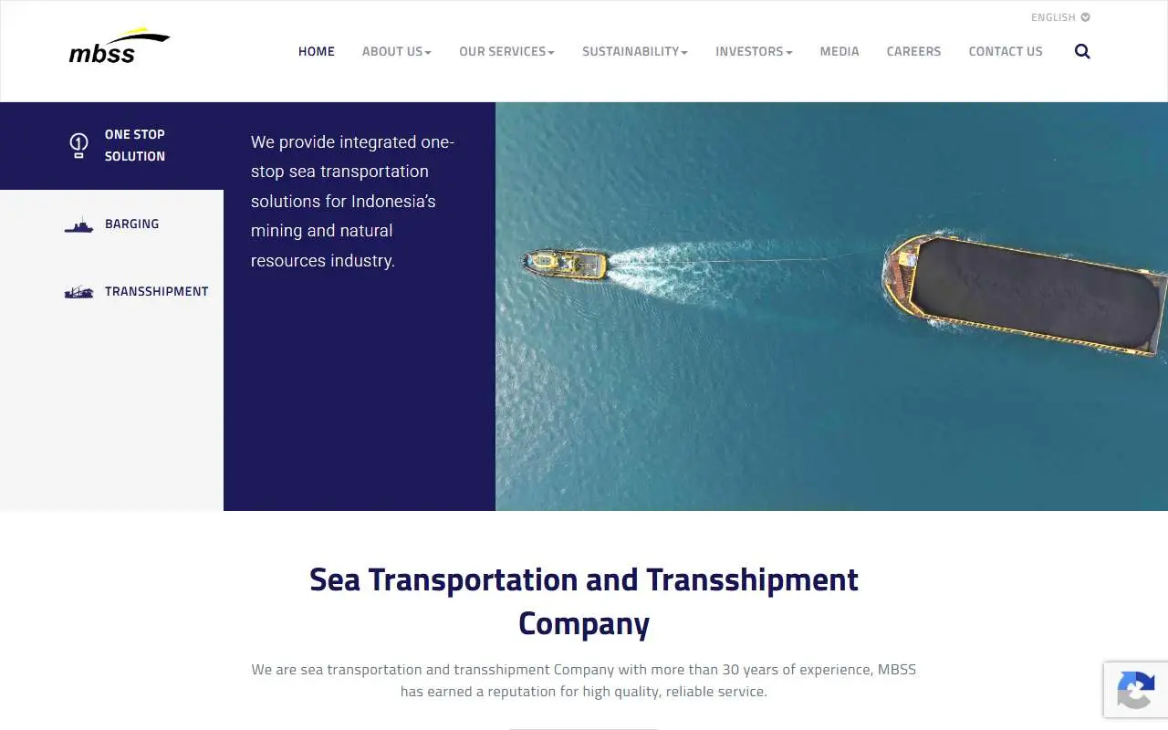 Tampilan website resmi Mitrabahtera Segara Sejati (mbss.co.id)