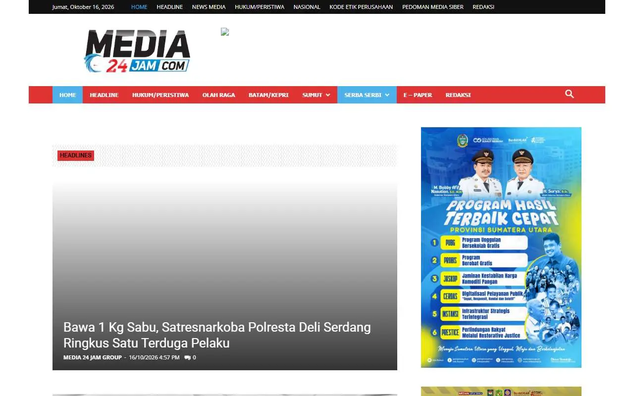 Tampilan website resmi Media 24 JAM (media24jam.com)