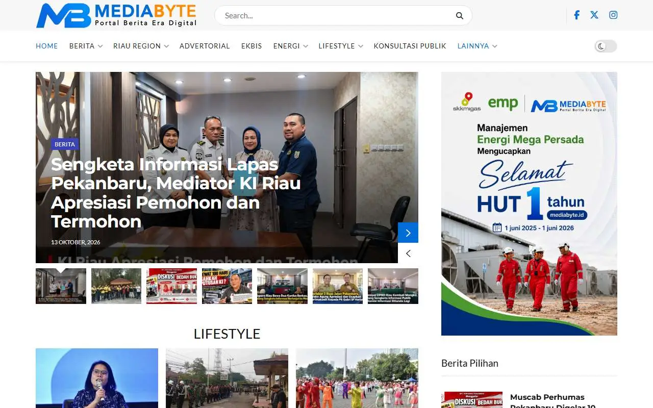 Tampilan website resmi Media Byte (mediabyte.id)