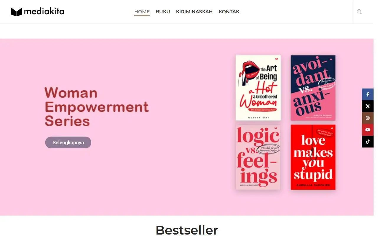 Tampilan website resmi Mediakita (mediakita.com)