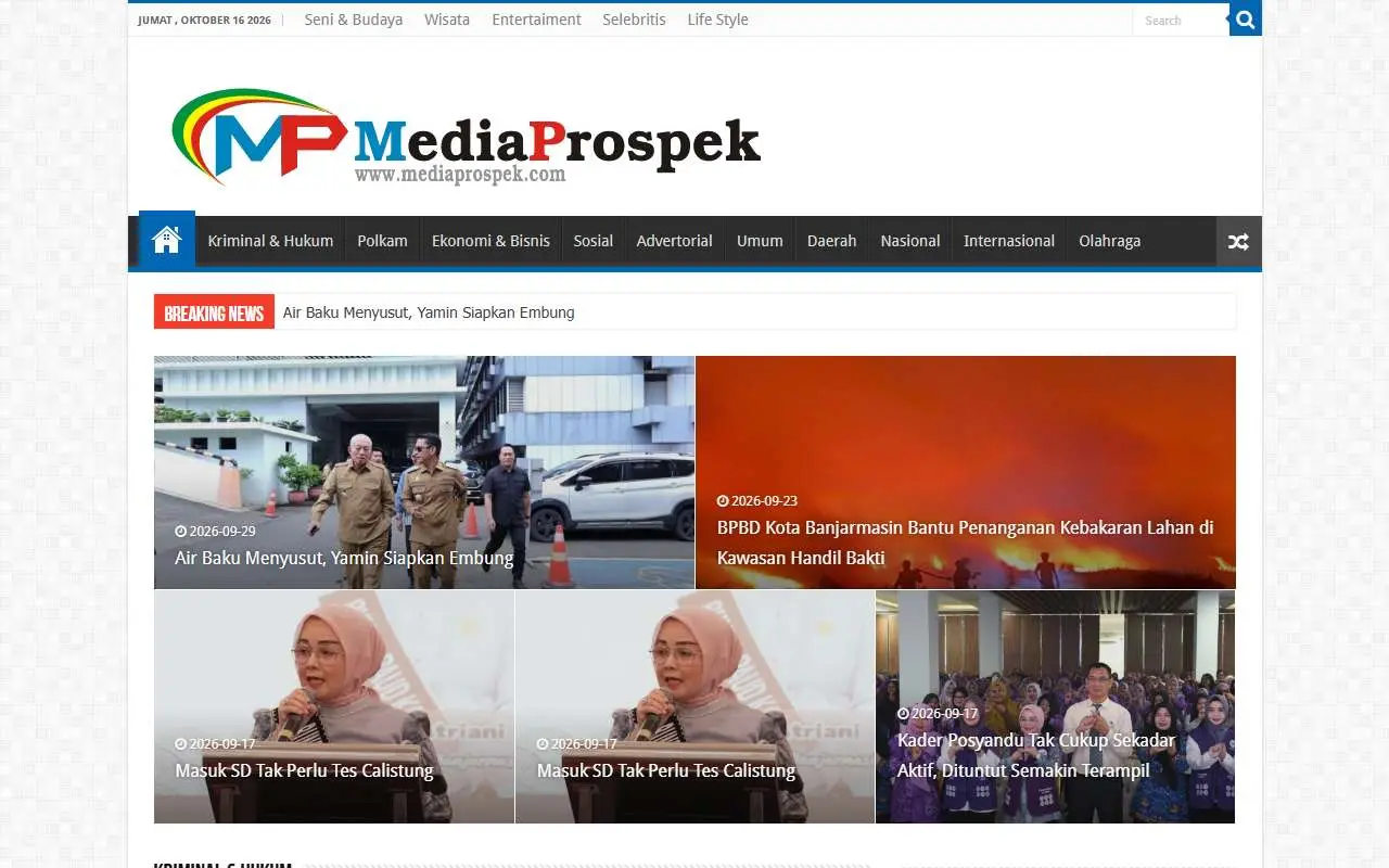 Tampilan website resmi Media Prospek (mediaprospek.com)