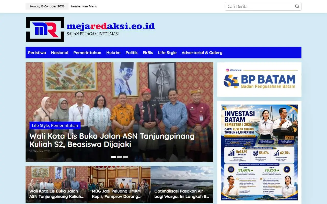 Tampilan website resmi Mejaredaksi (mejaredaksi.co.id)