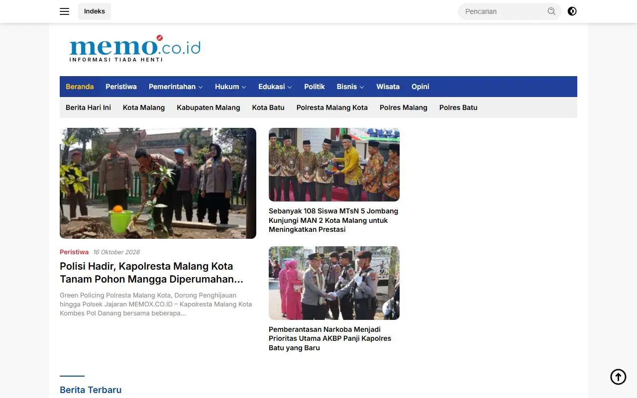 Tampilan website resmi Memox (memox.co.id)