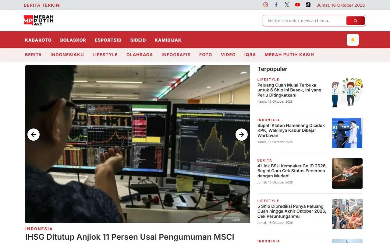Tampilan website resmi MerahPutih.com (merahputih.com)