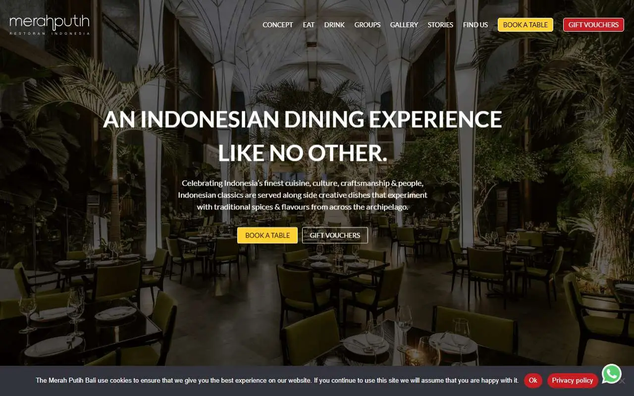 Tampilan website resmi Merah Putih (merahputihbali.com)