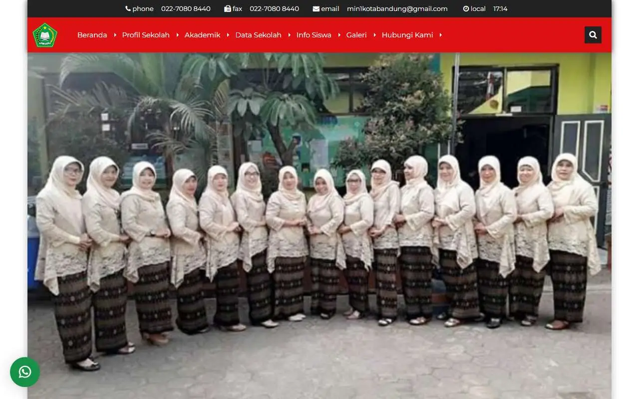 Tampilan website resmi MIN 1 Kota Bandung (min1kotabandung.sch.id)