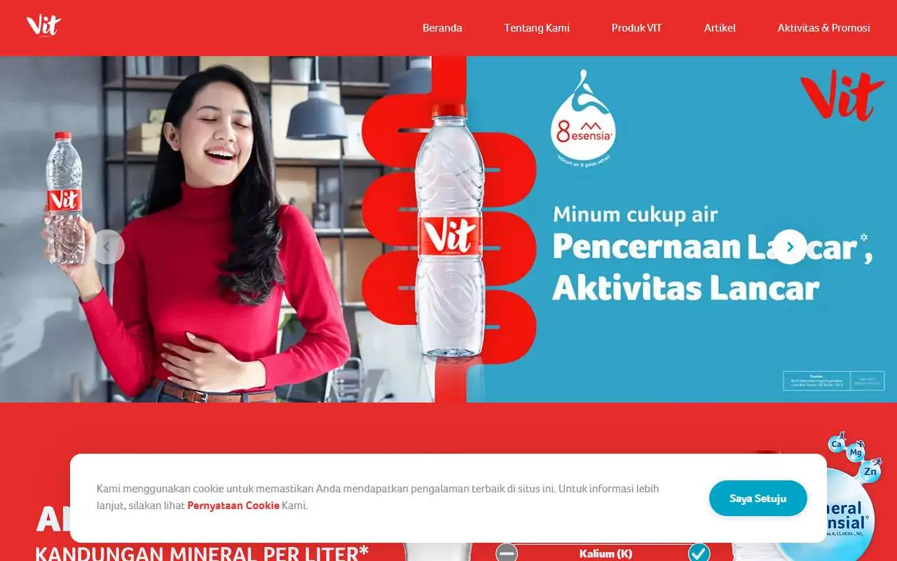Tampilan website resmi Vit (minumvit.co.id)