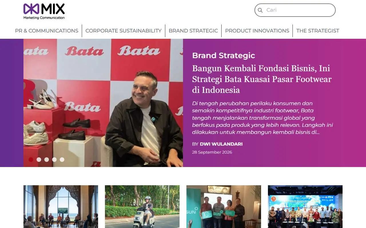 Tampilan website resmi Majalah MIX (mix.co.id)