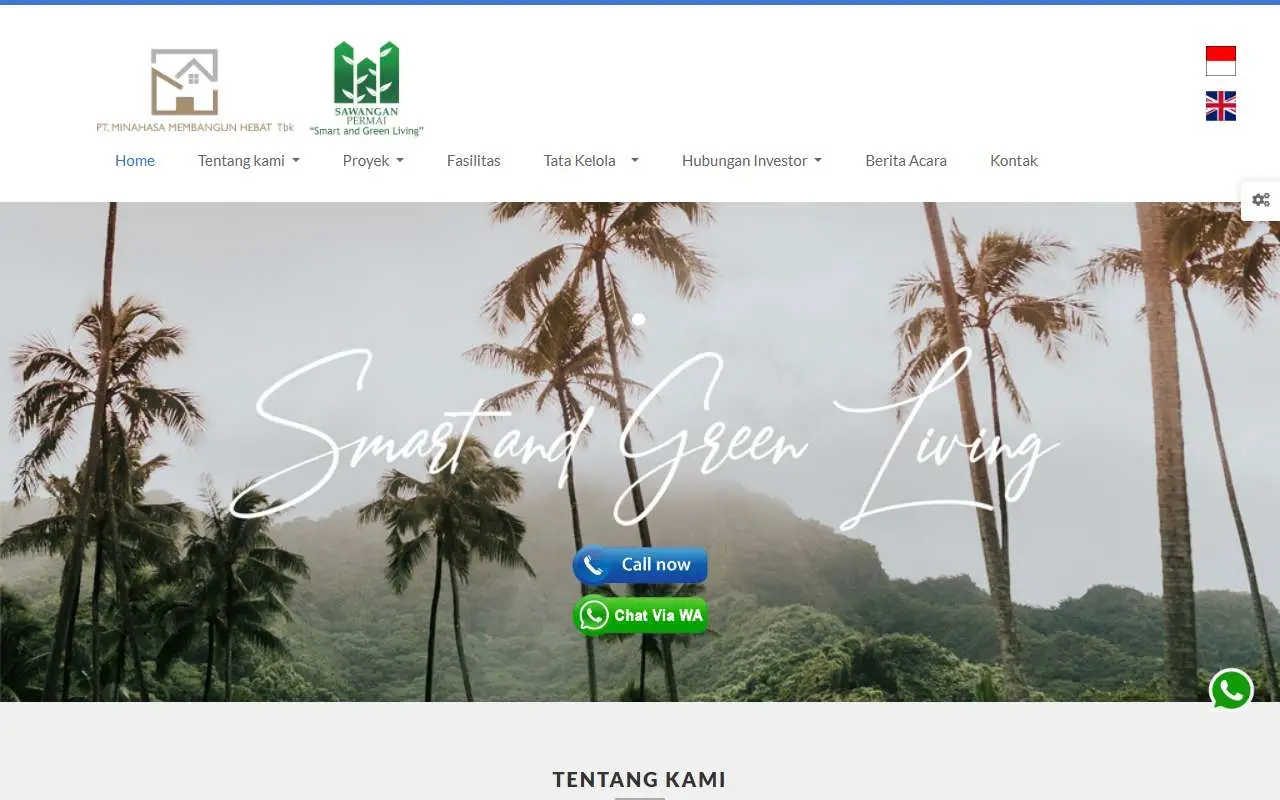 Tampilan website resmi Minahasa Membangun Hebat (mmhebat.co.id)