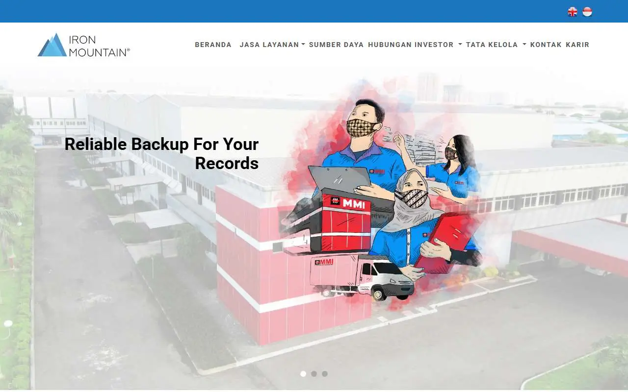 Tampilan website resmi Multifiling Mitra Indonesia (mmi.co.id)