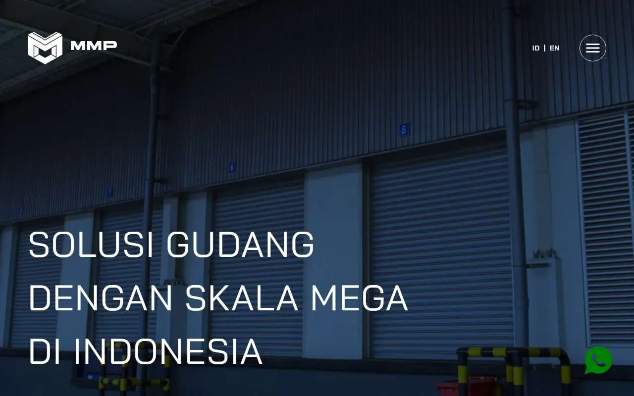 Tampilan website resmi Mega Manunggal Property (mmproperty.com)