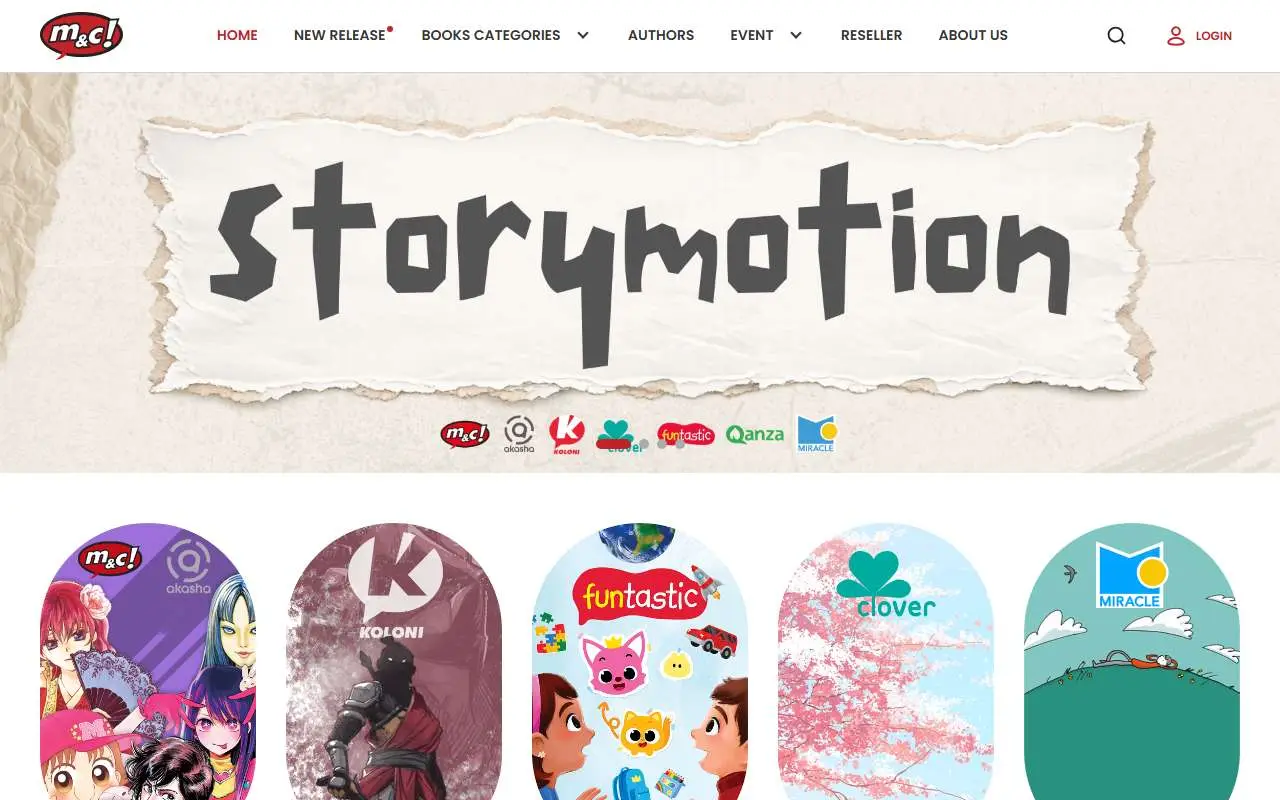 Tampilan website resmi M&C Gramedia (mncgramedia.id)
