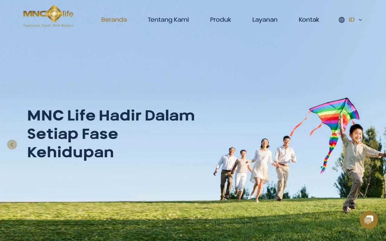 Tampilan website resmi MNC Life (mnclife.com)