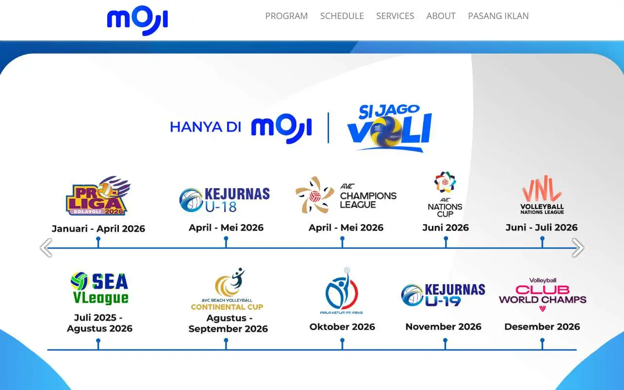 Tampilan website resmi Moji (moji.id)