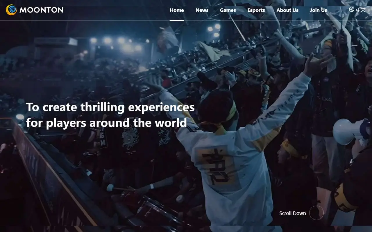Tampilan website resmi Moonton (moonton.com)
