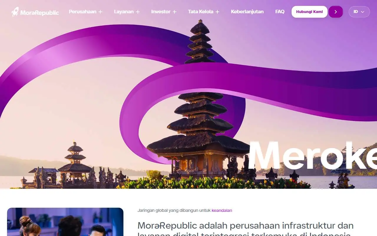 Tampilan website resmi Ekamas Mora Republik (morarepublic.co.id)