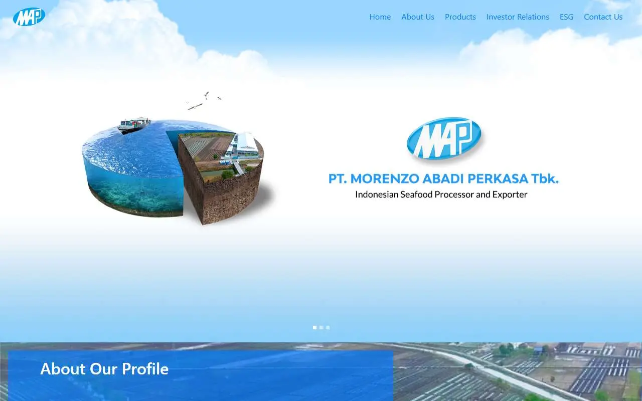 Tampilan website resmi Morenzo Abadi Perkasa (morenzo.co.id)