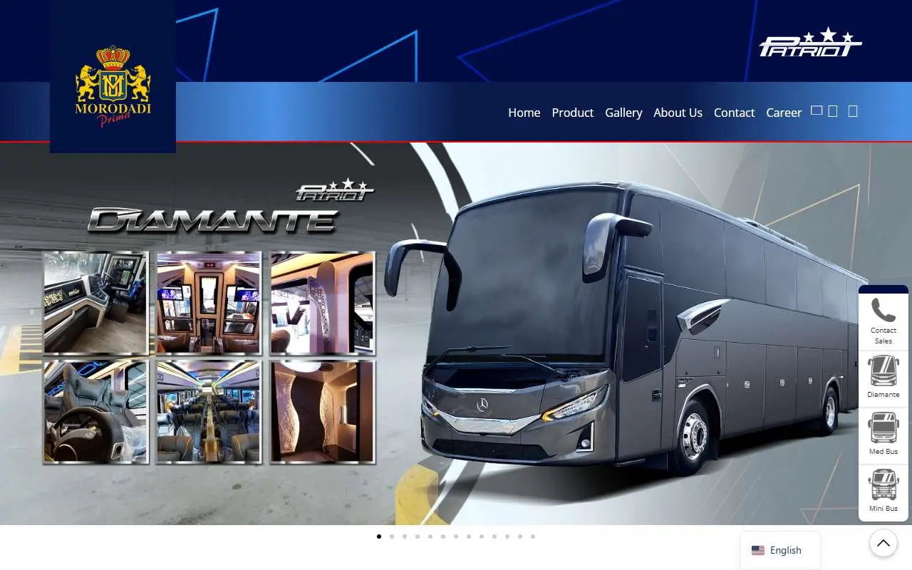 Tampilan website resmi Morodadi Prima (morodadiprima.com)
