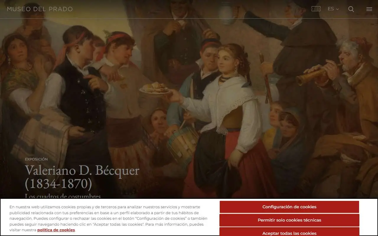 Tampilan website resmi Museo del Prado (museodelprado.es)
