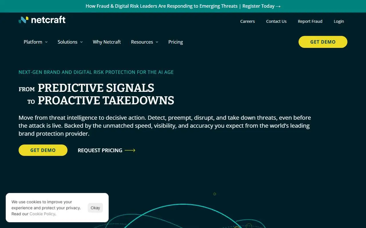Tampilan website resmi Netcraft (netcraft.com)