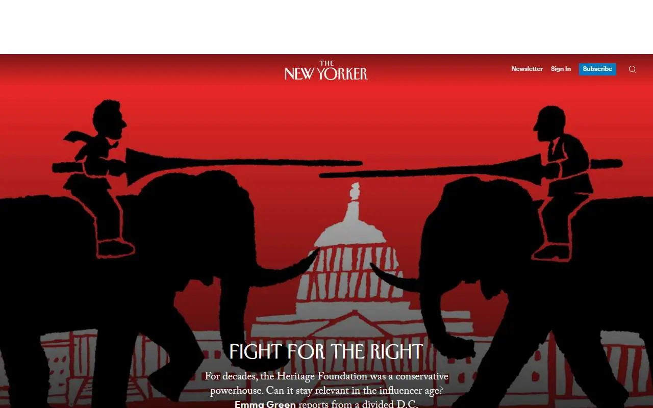 Tampilan website resmi The New Yorker (newyorker.com)