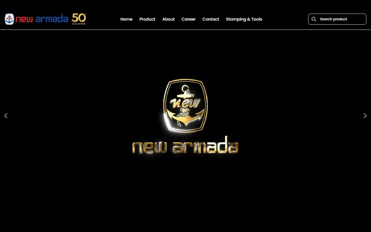 Tampilan website resmi New Armada (newarmada.co.id)