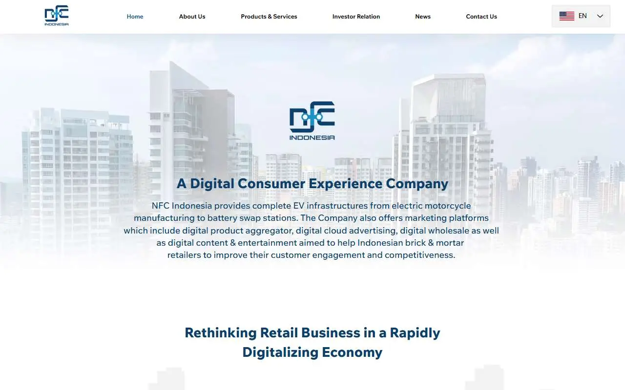 Tampilan website resmi NFC Indonesia (nfcindonesia.id)