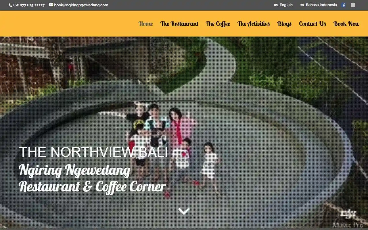 Tampilan website resmi The Northview Bali (ngiringngewedang.com)
