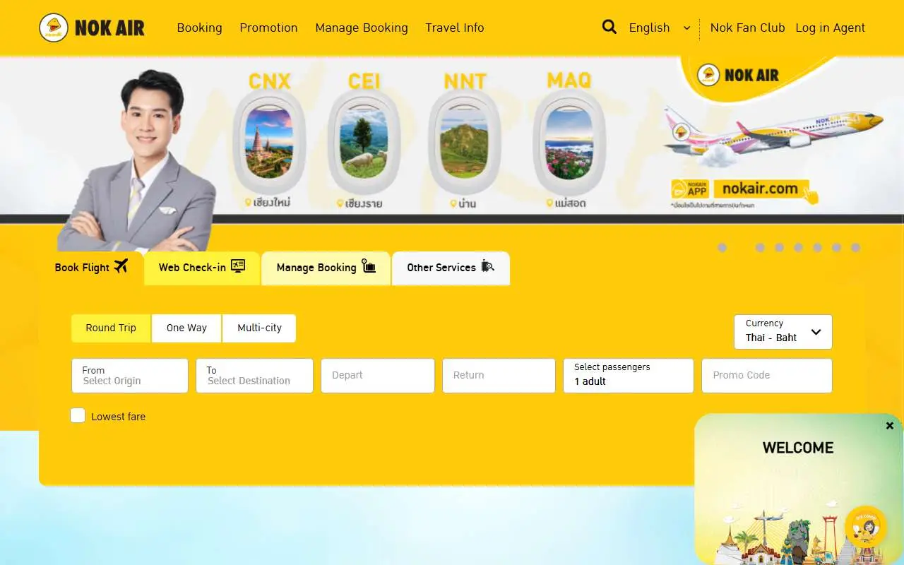 Tampilan website resmi Nok Air (nokair.com)