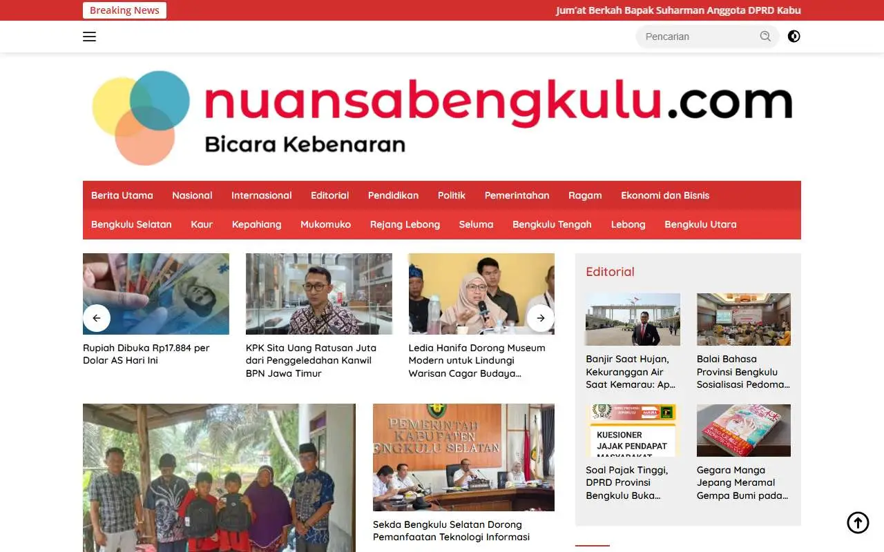 Tampilan website resmi Nuansa Bengkulu (nuansabengkulu.com)