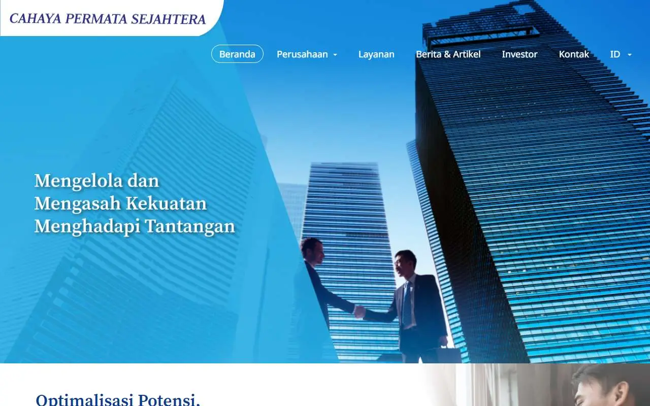 Tampilan website resmi Nusantara Inti Corpora (nusantarainticorpora.com)