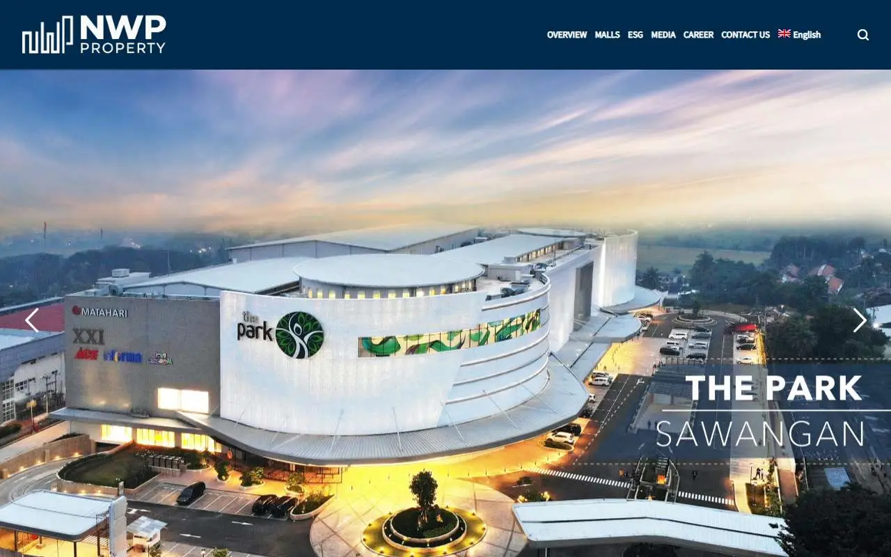 Tampilan website resmi NWP Property (nwpproperty.com)