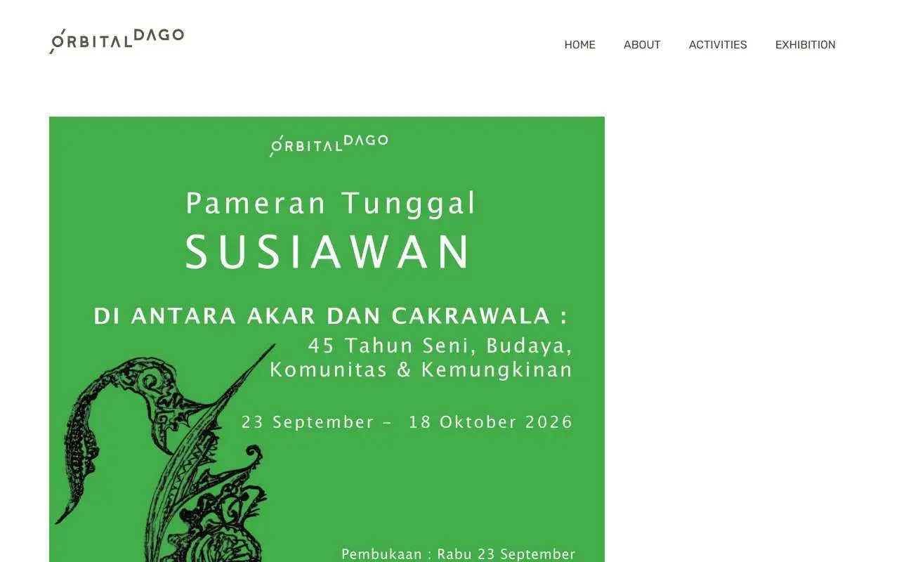 Tampilan website resmi Orbital Dago (orbitaldago.com)