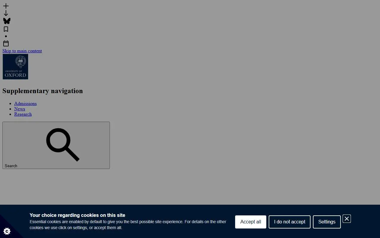 Tampilan website resmi University of Oxford (ox.ac.uk)