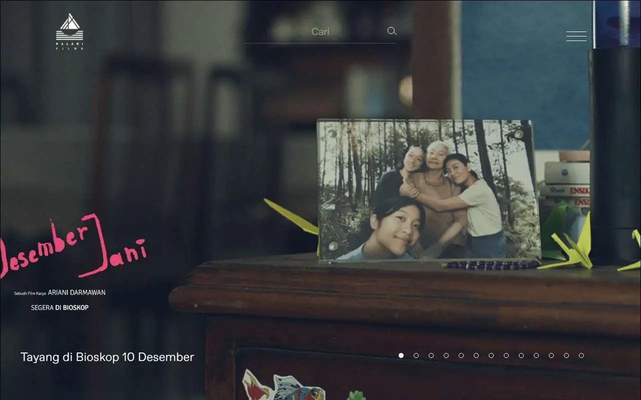 Tampilan website resmi Palari Films (palarifilms.com)