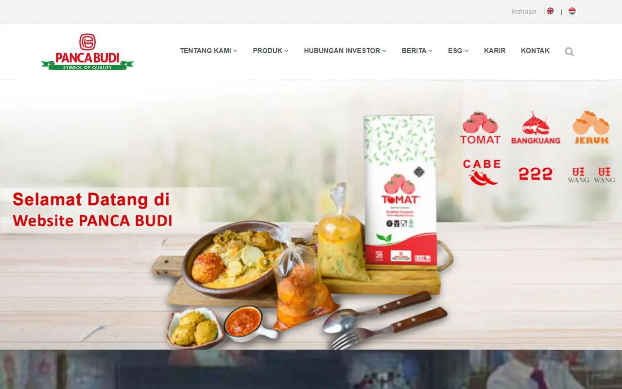 Tampilan website resmi Panca Budi Idaman (pancabudi.com)