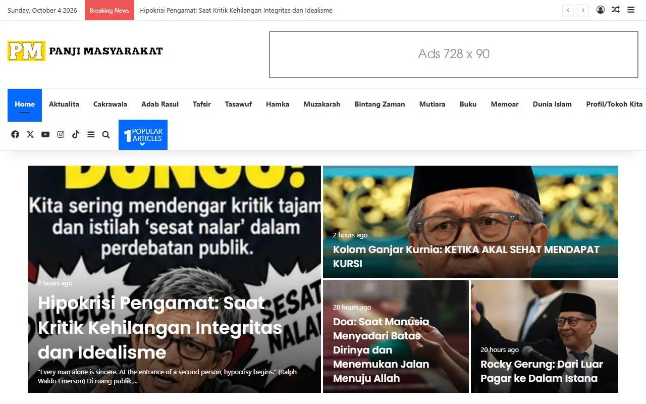 Tampilan website resmi Panji Masyarakat (panjimasyarakat.com)