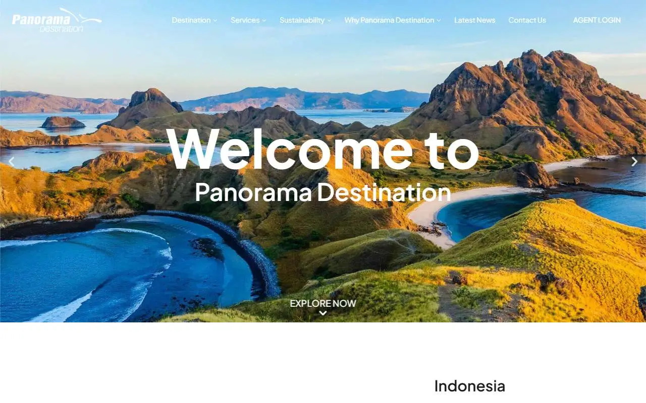 Tampilan website resmi Destinasi Tirta Nusantara (panorama-destination.com)