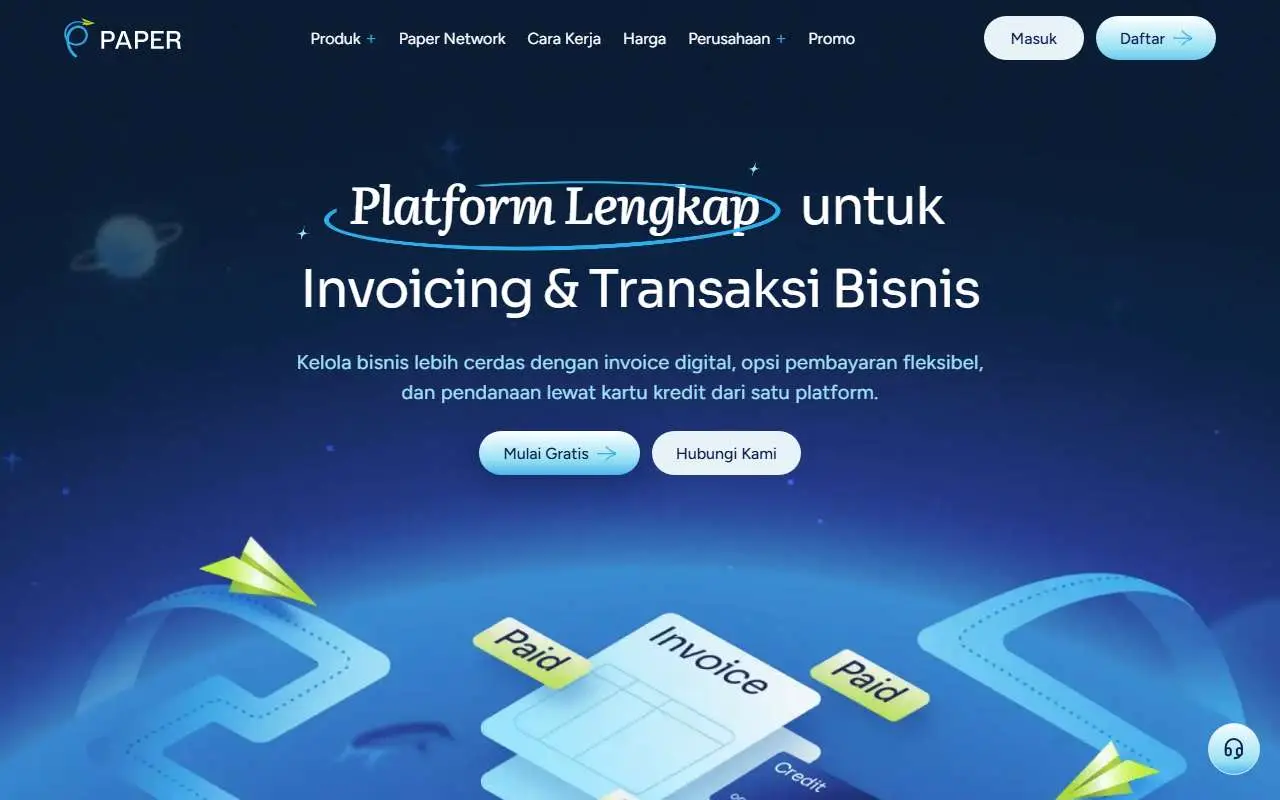 Tampilan website resmi Paper.id (paper.id)