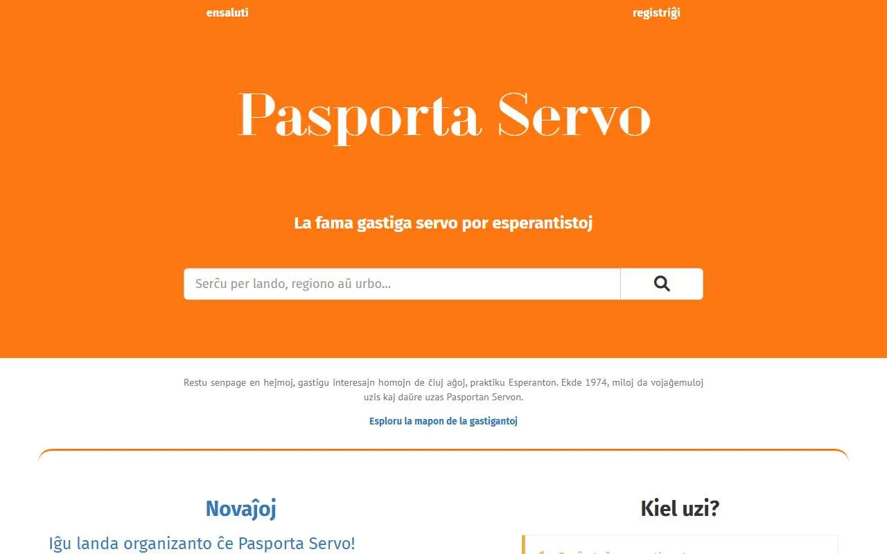 Tampilan website resmi Pasporta Servo (pasportaservo.org)