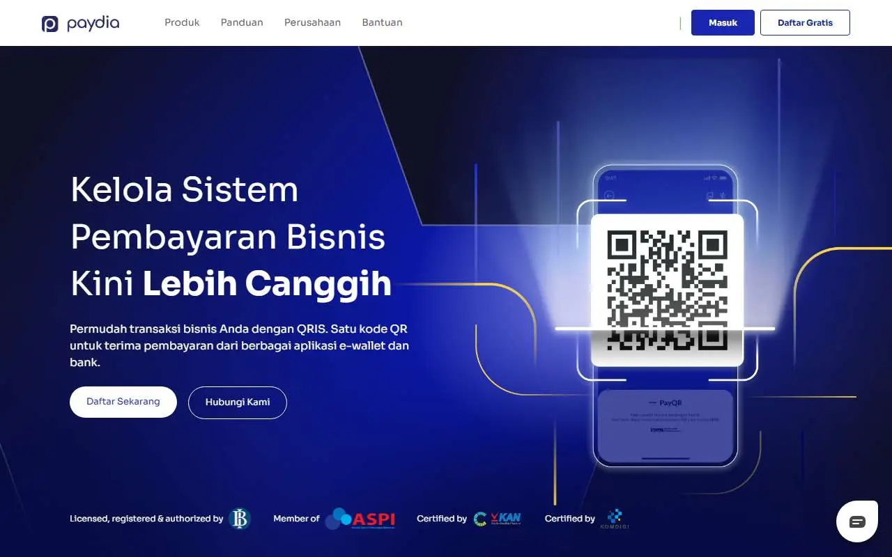 Tampilan website resmi Paydia (paydia.id)