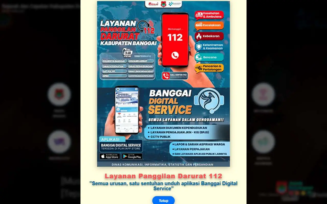 Tampilan website resmi Pemkab Banggai (banggaikab.go.id)