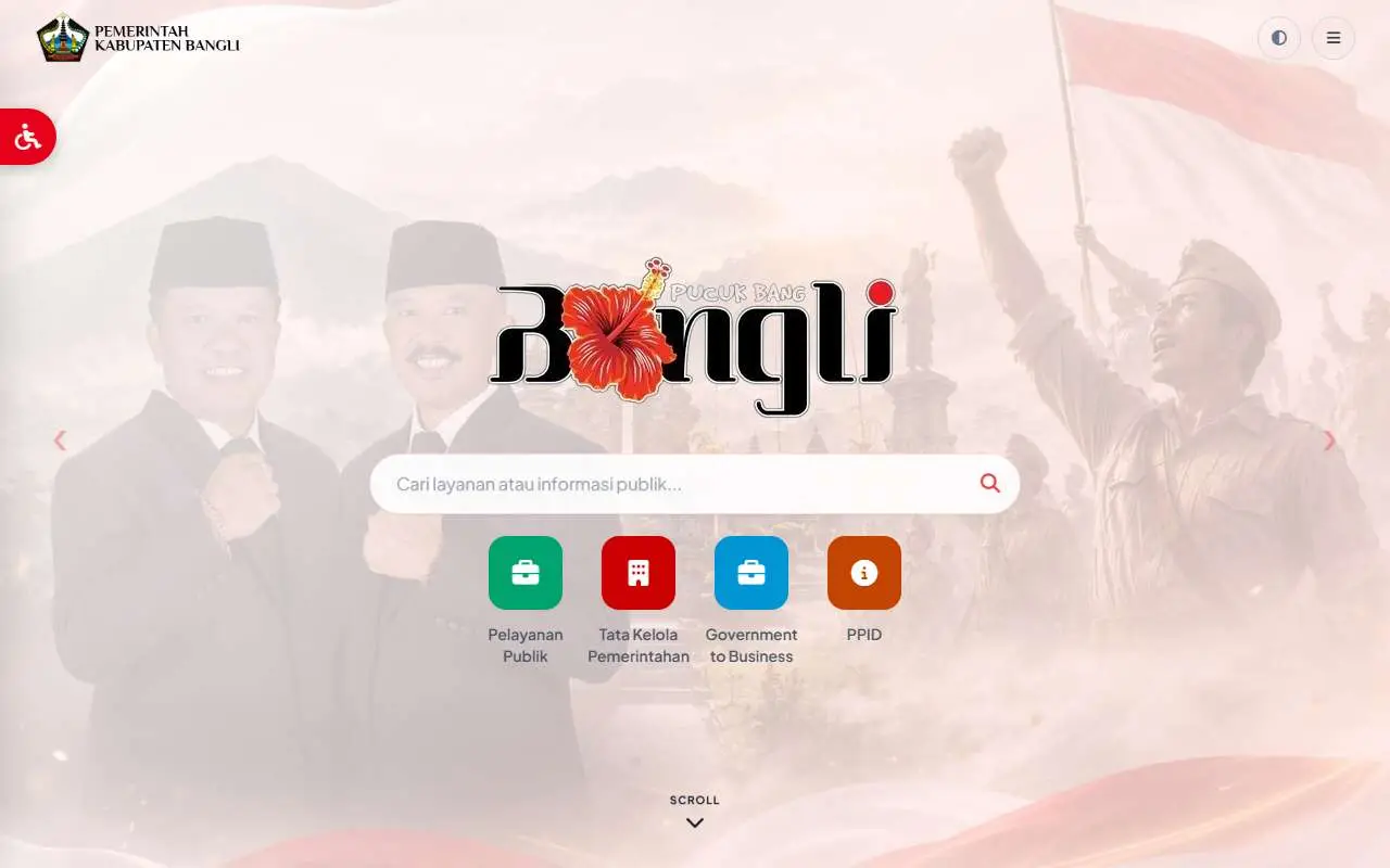 Tampilan website resmi Pemkab Bangli (banglikab.go.id)