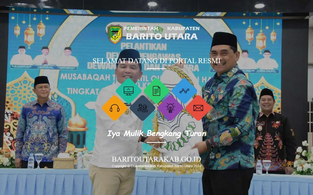 Tampilan website resmi Pemkab Barito Utara (baritoutarakab.go.id)