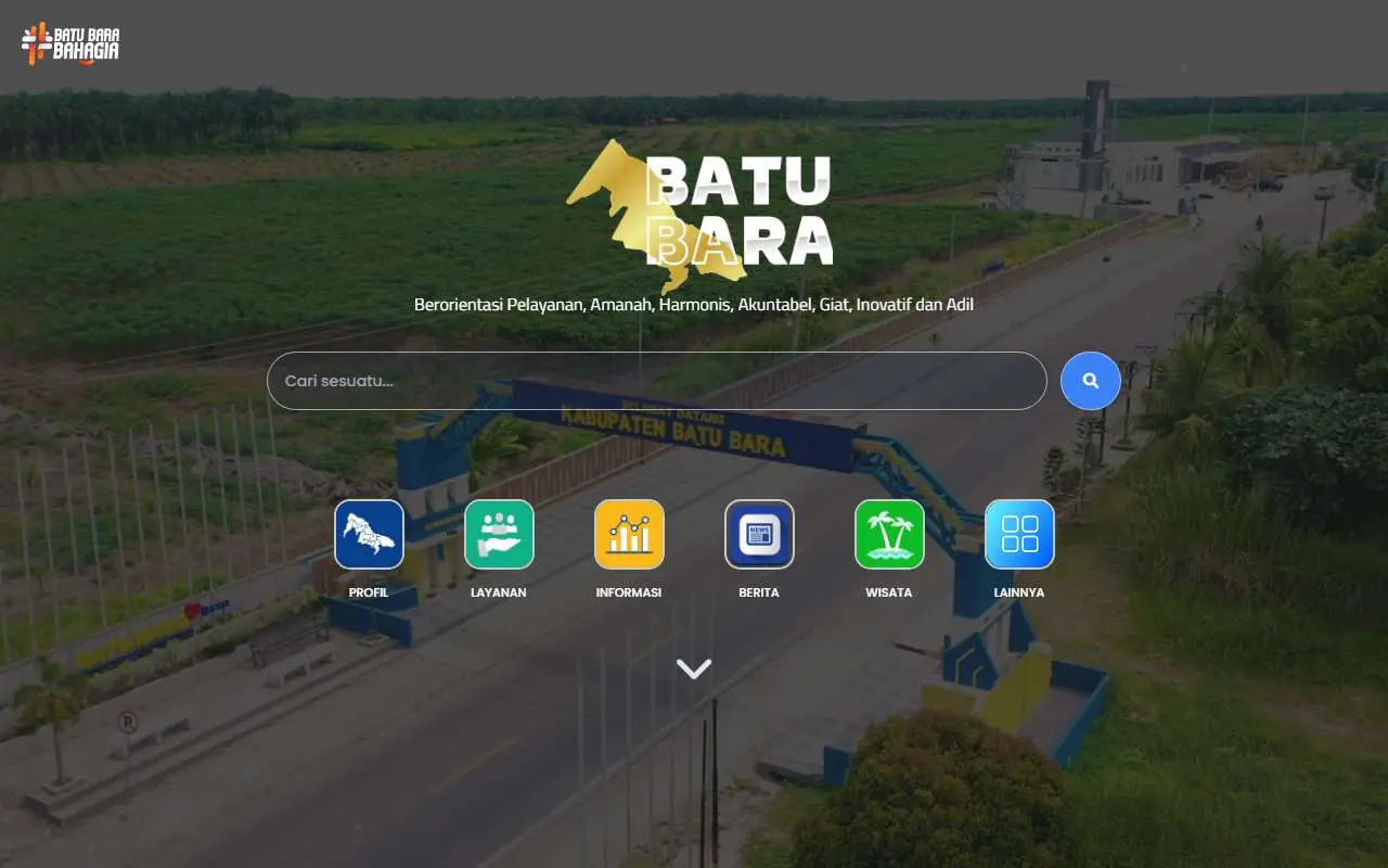 Tampilan website resmi Pemkab Batu Bara (batubarakab.go.id)