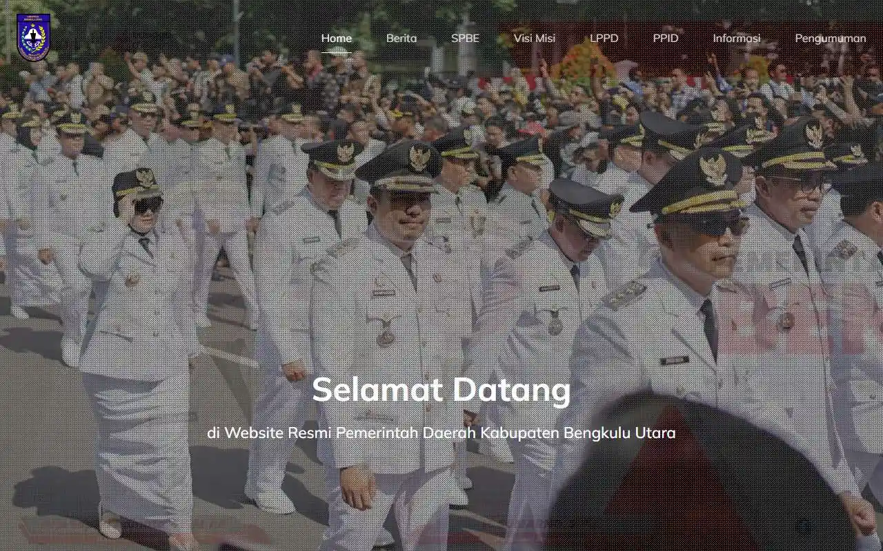 Tampilan website resmi Pemkab Bengkulu Utara (bengkuluutarakab.go.id)