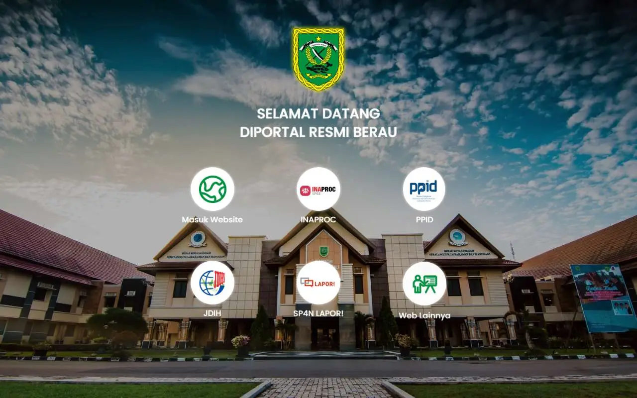 Tampilan website resmi Pemkab Berau (beraukab.go.id)