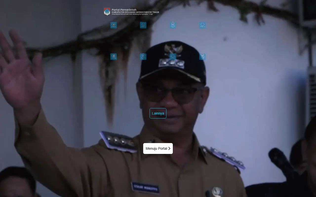 Tampilan website resmi Pemkab Bolaang Mongondow Timur (boltimkab.go.id)