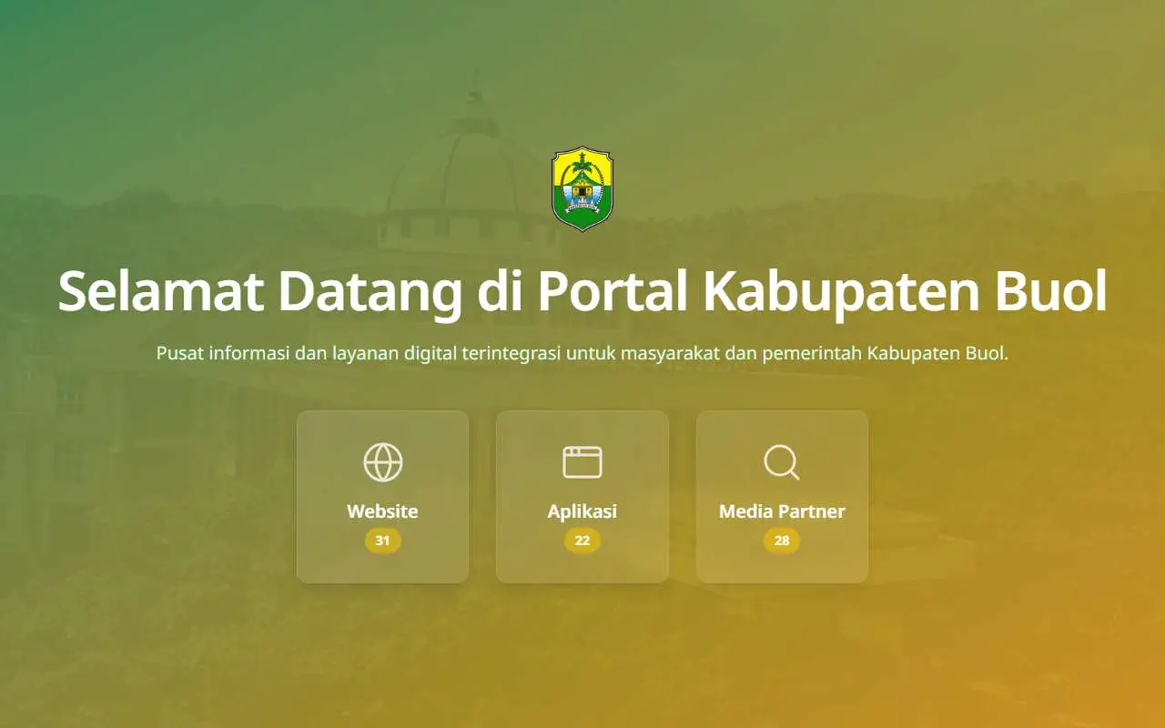 Tampilan website resmi Pemkab Buol (buolkab.go.id)
